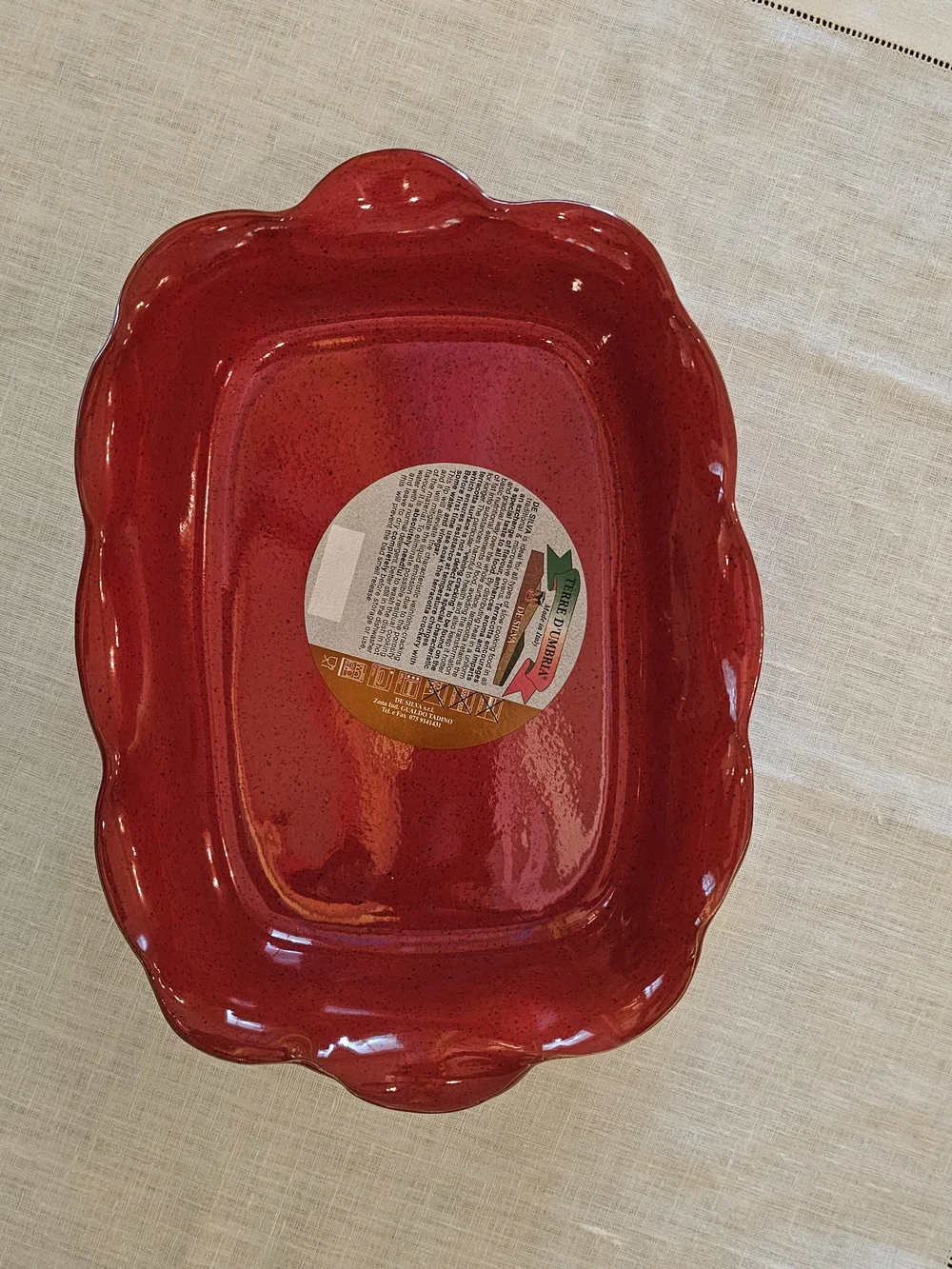 De Silva Terre D'Umbria Red Terracotta Rectangular Baking Dish 10.5×7.5